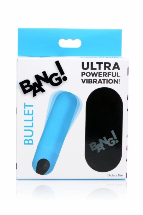 Bang! Bullet Vibrator Blue - Model z pilotem, wodoodporny, kompaktowy