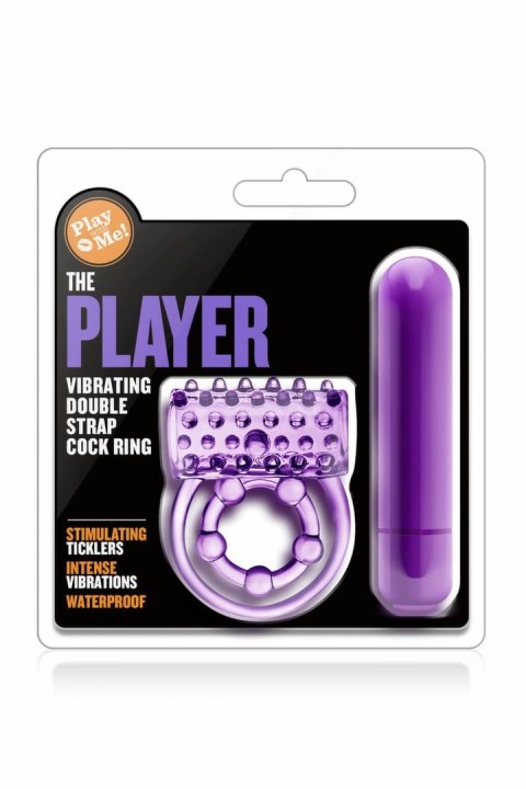 Blush Play With Me The Player - Podwojna Wibrująca Opaska Intymna, czarna