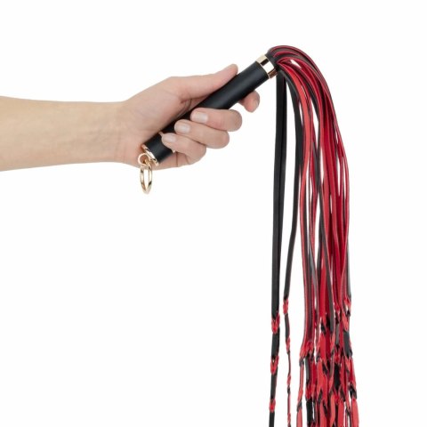 Fetish Collection Flogger 64 cm czerwono-czarny z rączką PU