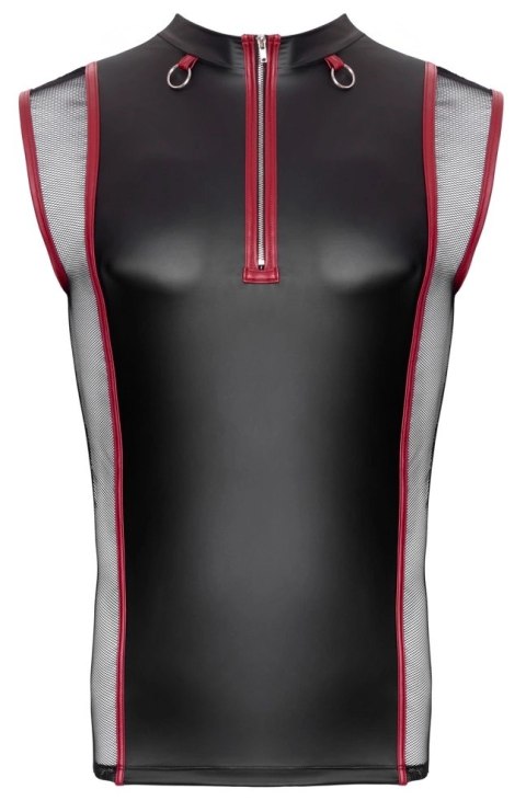 NEK Koszulka Bez Rękawow Czarna Matowa z Kontrastowymi Wstawkami M