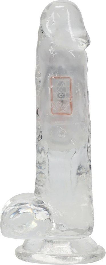 RealRock LED Transparent Model 15 cm - Wibrujący z Przyssawką