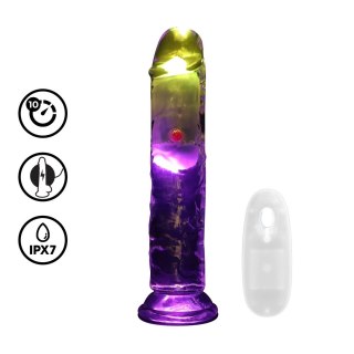 RealRock LED Wibrujący Model Prosty 18 cm Transparentny