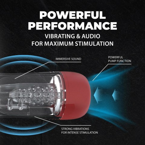 SonicPull Multimedialna Pompa Wibracyjna z Funkcją Ssania Metallic Red