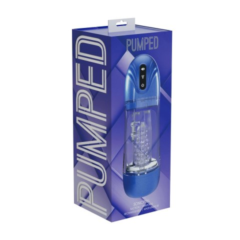 SonicPull Pompa Intymna Z Funkcją Ssania i Wibracji Metallic Blue