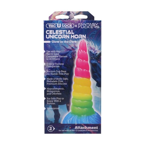 Fantasy Fuckers Celestial Unicorn Horn model świecący, multikolor, silikon