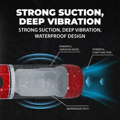 Shots TechnoThrust Automatyczna Pompa Intymna Metaliczna Czerwień