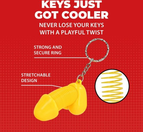 ToyJoy Super Dicky brelok do kluczy żołty - zabawny gadżet kolekcjonerski