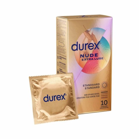 Durex Nude Extra Lubricant - prezerwatywy ultracienkie 10 sztuk