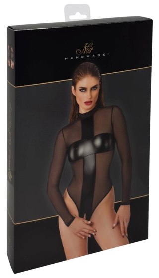 Noir Handmade Body Cross L czarny, transparentny, długi rękaw