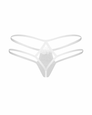 Obsessive Arrowel Panties białe - finezyjna koronkowa bielizna L/XL