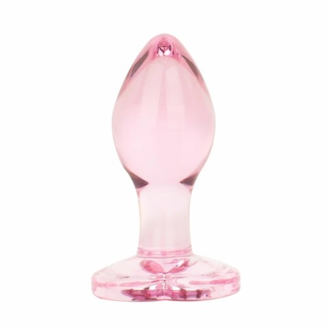 Anal Collection Szklany Korek Intymny Small 7 cm Rożowy Sercowe Zakończenie