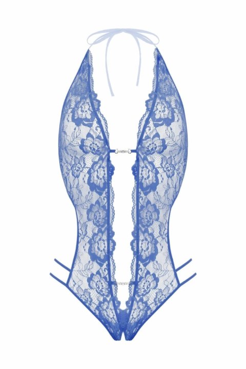 Body SoftLine Renee Magic Blue z ozdobnymi cyrkoniami i kokardkami S/M