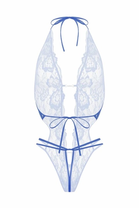 Body SoftLine Renee model z efektownymi zdobieniami w kolorze niebieskim L/XL