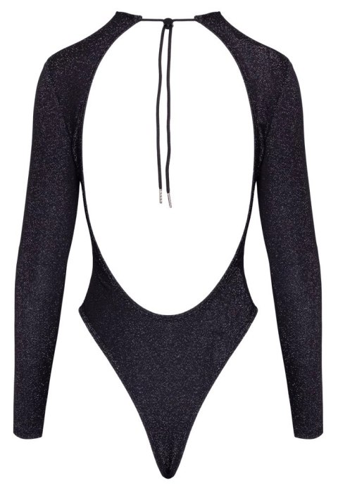 Cottelli Collection Body XL z Srebrnym Połyskiem i Długim Rękawem