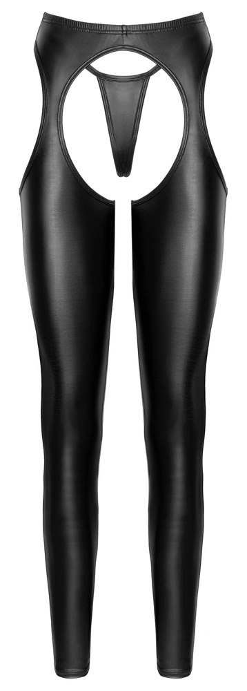 Cottelli PARTY Chaps & String XL czarne matowe legginsy z wycięciami