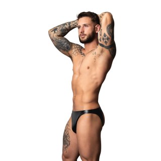 Male Power Liquid Onyx 2.0 Jock Brief L/XL czarny wetlook