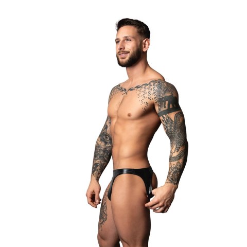 Male Power Liquid Onyx 2.0 Jock Brief L/XL czarny wetlook
