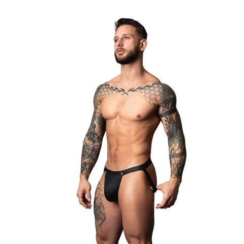 Male Power Oh Snap! Snap Off Jock L/XL czarny matowy spandex