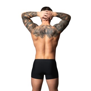 Male Power Pouch Short XL czarno-czerwone, przewiewna mikrosiatka