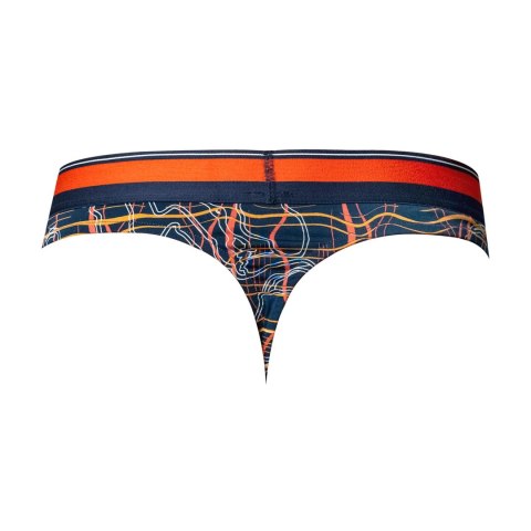 Male Power Soo Cumfy Thong L/XL marmurkowy granatowy