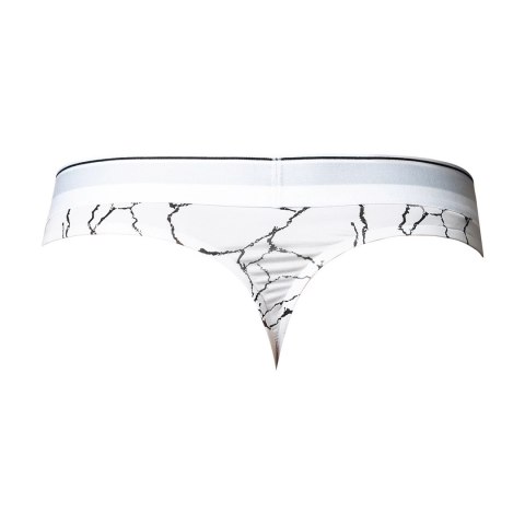 Male Power Soo Cumfy Thong S/M biały marmurkowy model męski