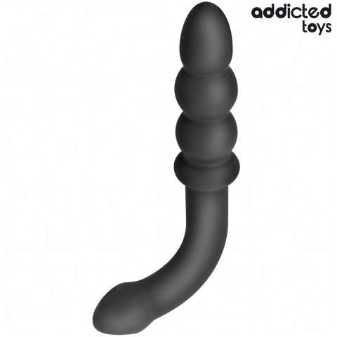 Addicted Toys Masażer Intymny Podwojny 16,5 cm Silikonowy Czarny