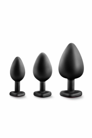 Blush Luxe Bling Plugs Zestaw Treningowy Czarny z Czerwonymi Kryształami