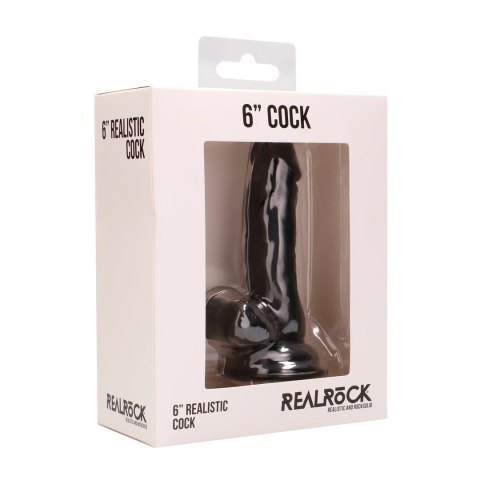 RealRock Model 6 - anatomiczny model intymny z przyssawką 15 cm, beżowy