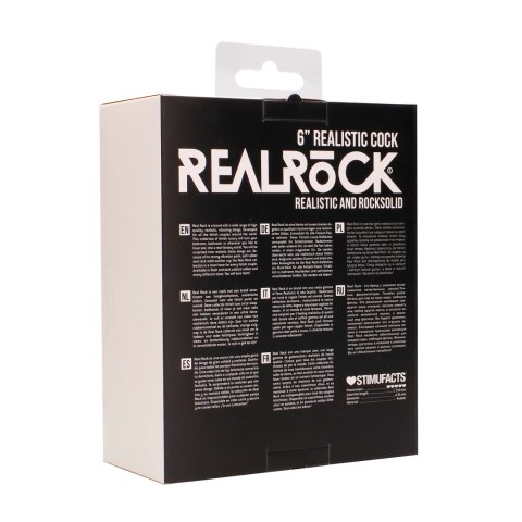 RealRock Model 6 - anatomiczny model intymny z przyssawką 15 cm, beżowy