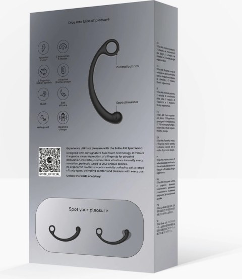 SVibe AXI Spot Wand Granito Black - Technologia AuraTouch, Ergonomiczny