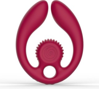 SVibe GIZI Duo Burdeos - Anatomiczny Stymulator Podwojny dla Par z Pilotem