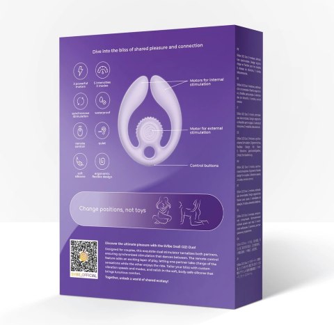 SVibe GIZI Duo - podwojny stymulator dla par, liliowy, pilot bezprzewodowy
