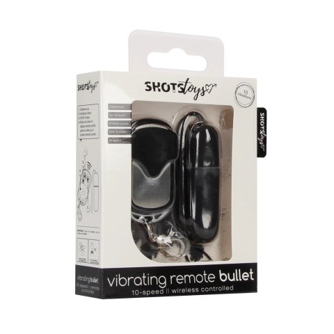 Shots VibraPlay Bullet - Model z pilotem, 10 trybow, czarny