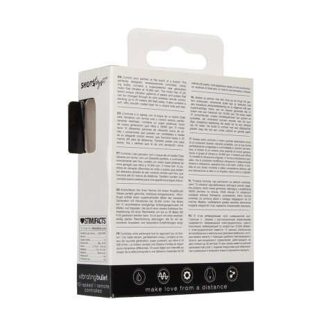 Shots VibraPlay Bullet - Model z pilotem, 10 trybow, czarny
