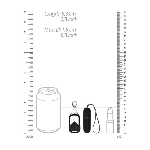 Shots VibraPlay Bullet - Model z pilotem, 10 trybow, czarny