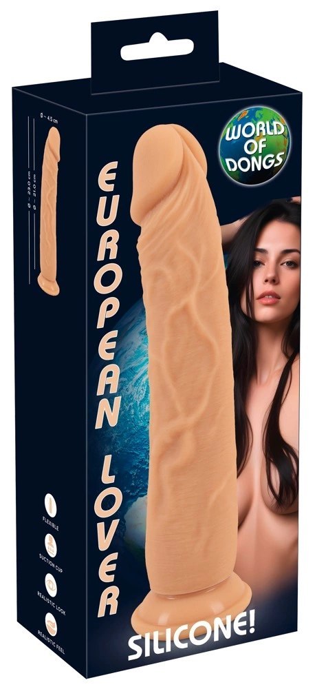 You2Toys European Lover Silicone model z przyssawką 23 cm czarny