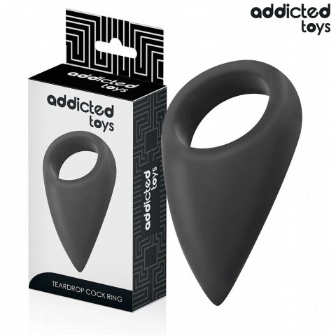 Addicted Toys Pierścień Anatomiczny Łezka Czarny 112x62 mm
