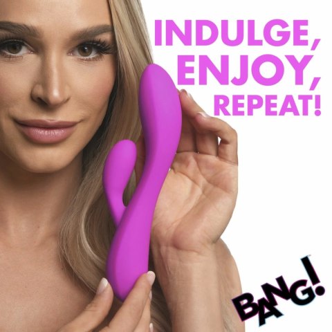 BANG! Flexible Rabbit Vibrator Dual System Fioletowy 19,5cm