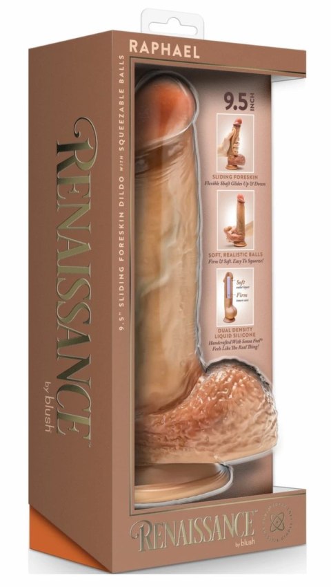Blush Renaissance Raphael 24 cm model z ruchomą powierzchnią i bazą przyssawką
