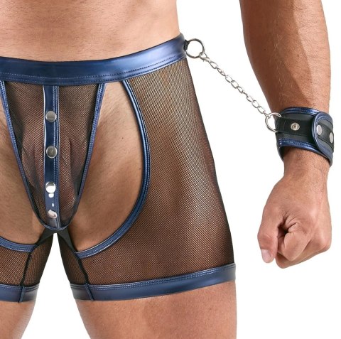 Svenjoyment Bondage zestaw męski top + spodnie + kajdanki, czarno-niebieski S