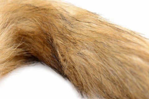 Tailz Szklany Korek Anatomiczny z Pomarańczowym Futrzanym Ogonem 20cm