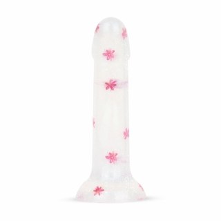 Dildo Collection Flower Power model Pink Glitter 15 cm żelowy design
