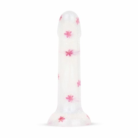 Dildo Collection Flower Power model Pink Glitter 15 cm żelowy design