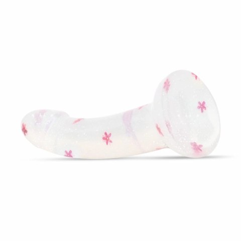 Dildo Collection Flower Power model Pink Glitter 15 cm żelowy design