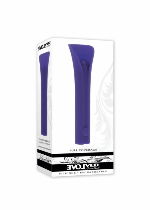 Evolved Novelties Full Coverage Purple - wibrujący aplikator z osłoną
