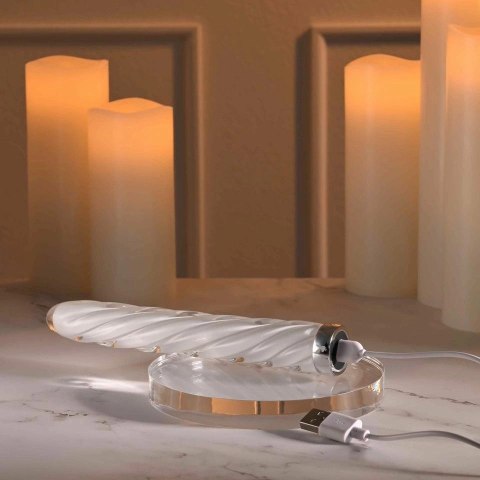 Playboy In A Twist szklany stymulator spiralny, 17,5 cm, wibracje