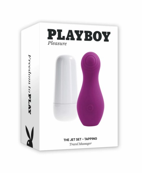 Playboy The Jet Set Tapping Magenta - kompaktowy masażer pulsacyjny USB