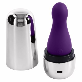 Playboy The Jet Set Vibe Purple - Elegancki wibrator silikonowy USB