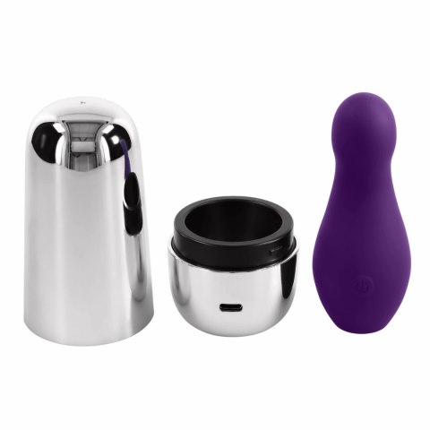 Playboy The Jet Set Vibe Purple - Elegancki wibrator silikonowy USB