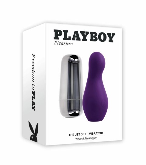 Playboy The Jet Set Vibe Purple - Elegancki wibrator silikonowy USB
